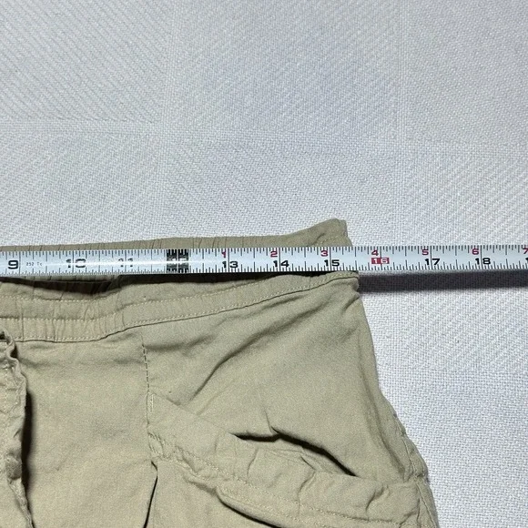 Athleta Paradise Straight Leg Cargo Pants Womens Small Khaki Linen Blend Stretch - Picture 10 of 15